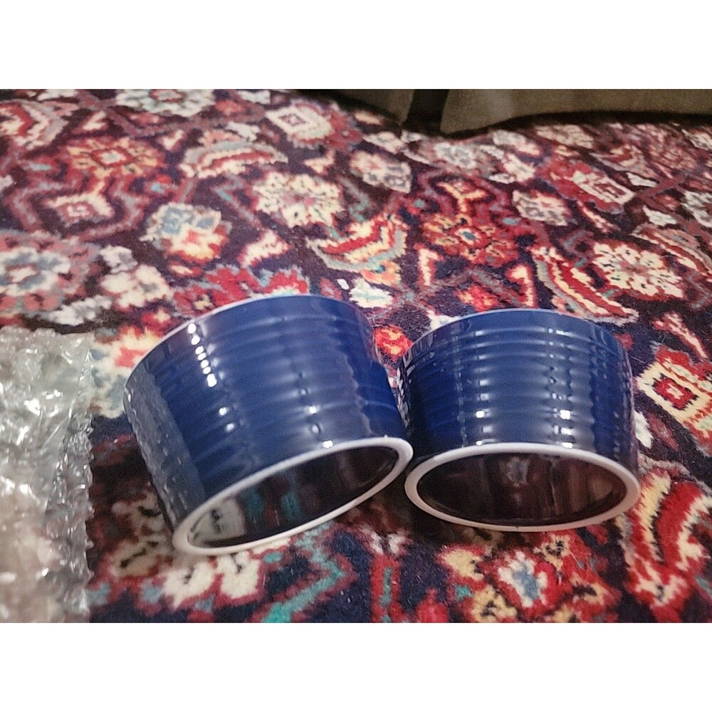 Set Of 2 Navy Blue Ramekins  Cook, Serve  & Store New 3.5"w X 2"h